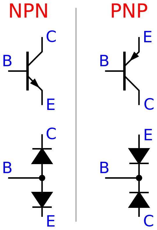 npn und pnp Transistor npn und pnp Transistor
